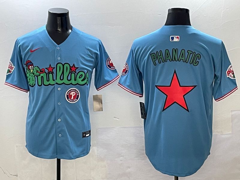 Men Philadelphia Phillies Blank Light Blue three generations Joint Name 2025 Nike MLB Jersey style 9
